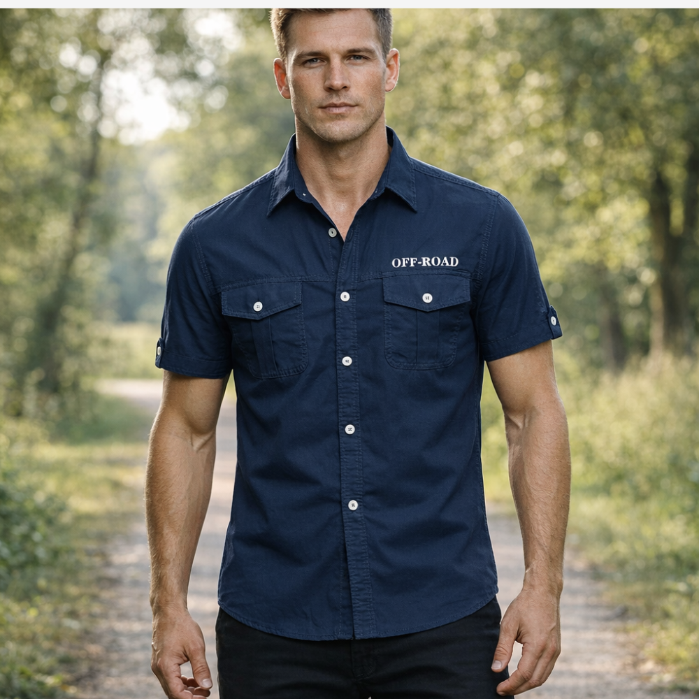 Chemise en coton respirante à poches pour homme | Montevall