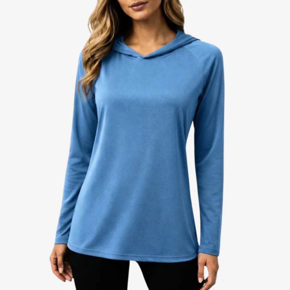 Sweat à capuche respirant à manches longues avec protection UV pour femme | Montevall