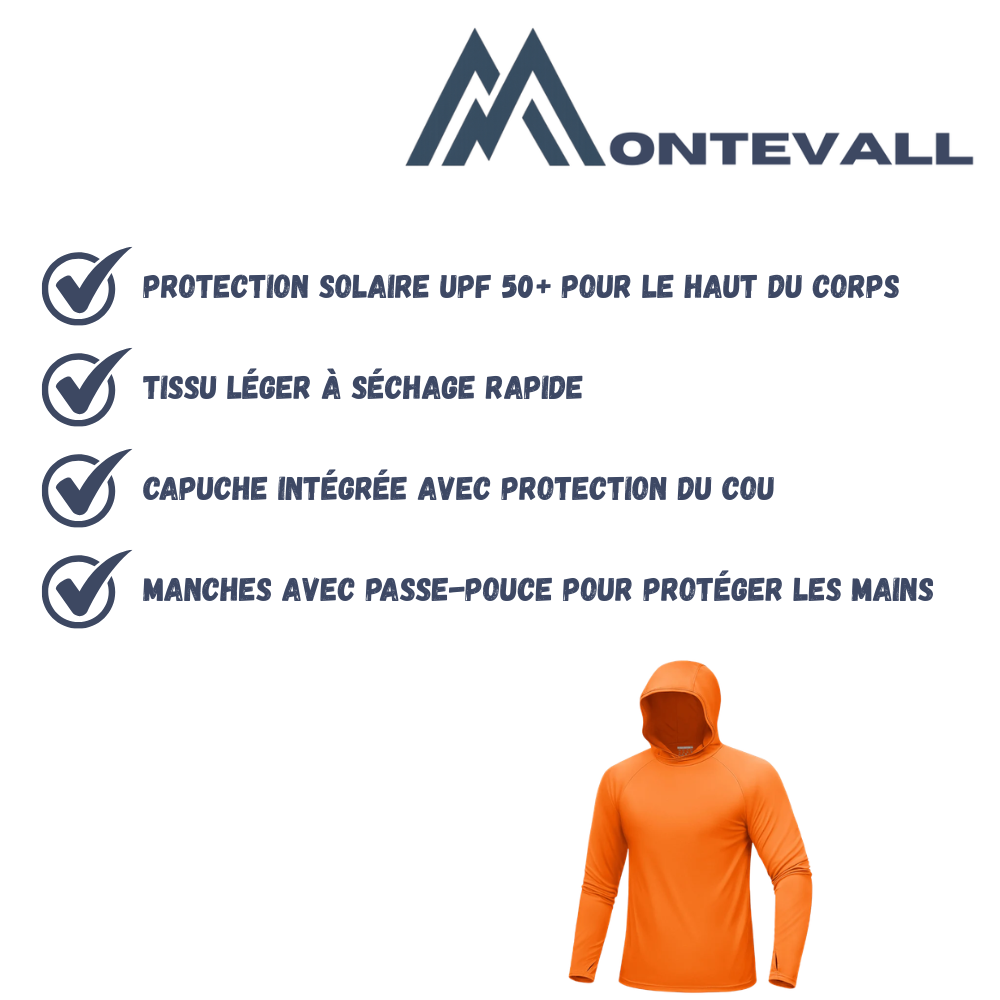Sweat à capuche pour homme UPF 50+ – Léger et à séchage rapide