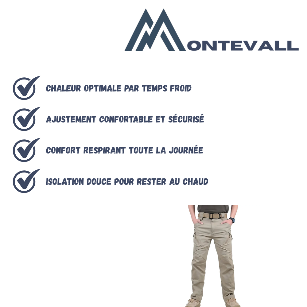 Pantalon résistant multi-poches pour activités extérieures | Montevall