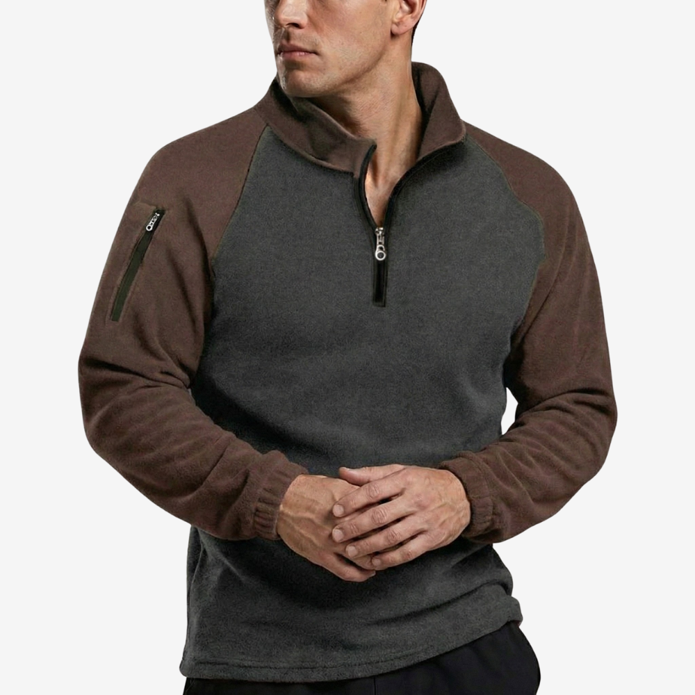 Pull polaire léger homme avec fermeture pull-on pour usage extérieur | Montevall
