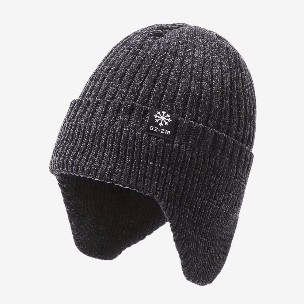 Bonnet d’hiver tricoté doublé polaire avec couvre-oreilles - Montevall
