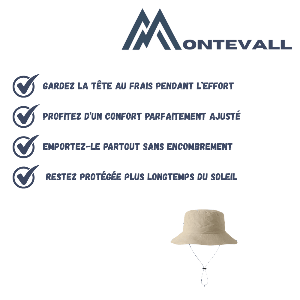 Chapeau de randonnée respirant avec protection UV femme | Montevall - Montevall