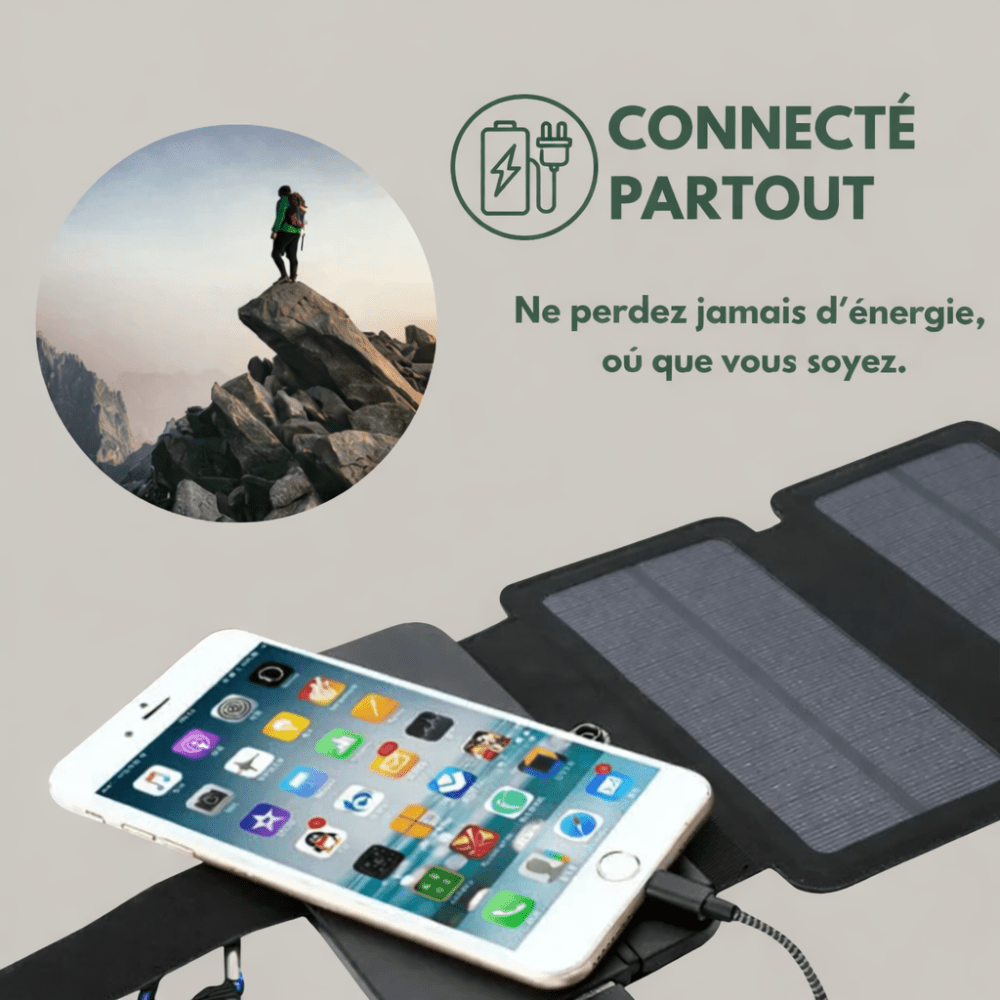 Chargeur solaire léger pour usage extérieur | Montevall - Montevall