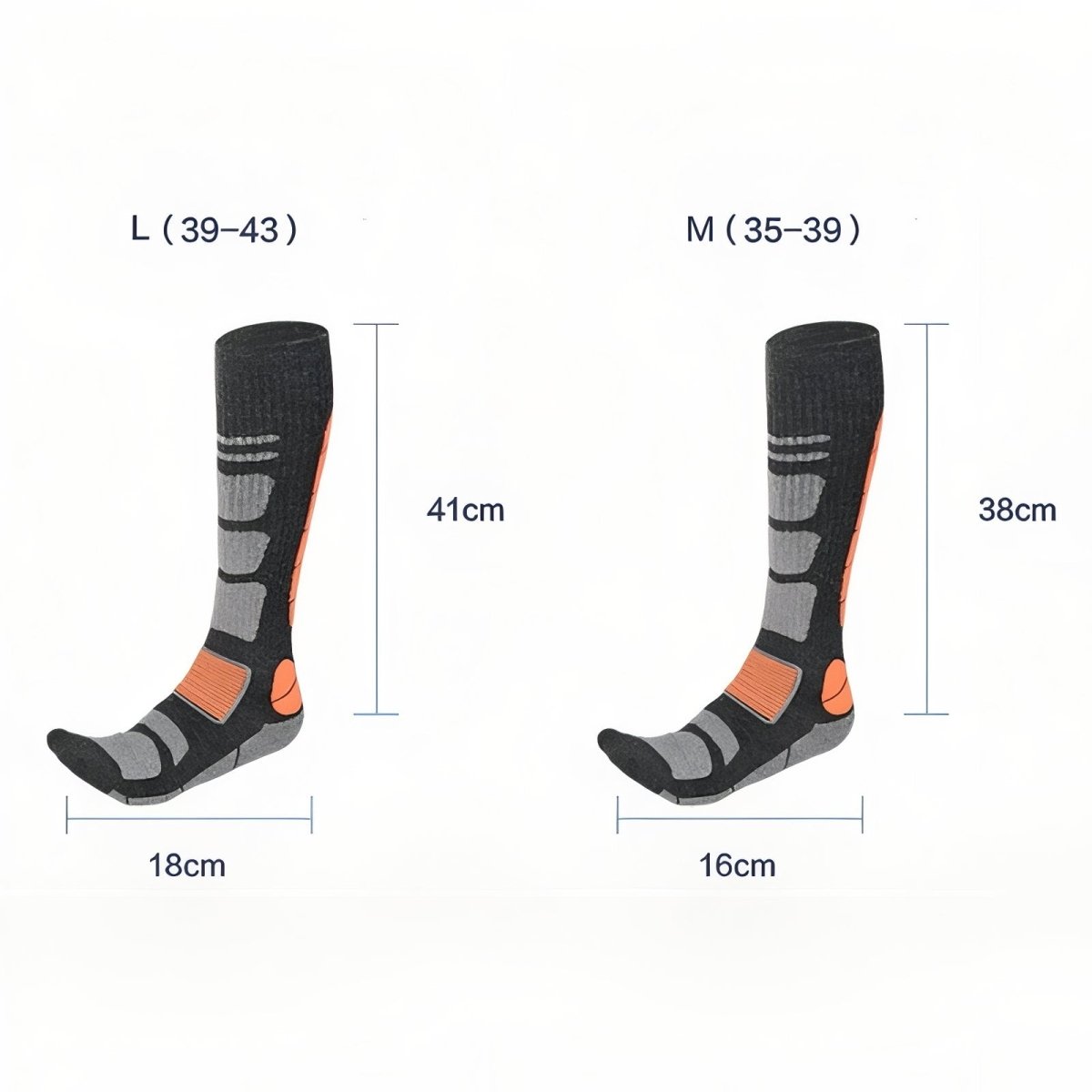 Chaussettes de randonnée en laine mérinos respirantes et chaudes | Montelac - Montelac