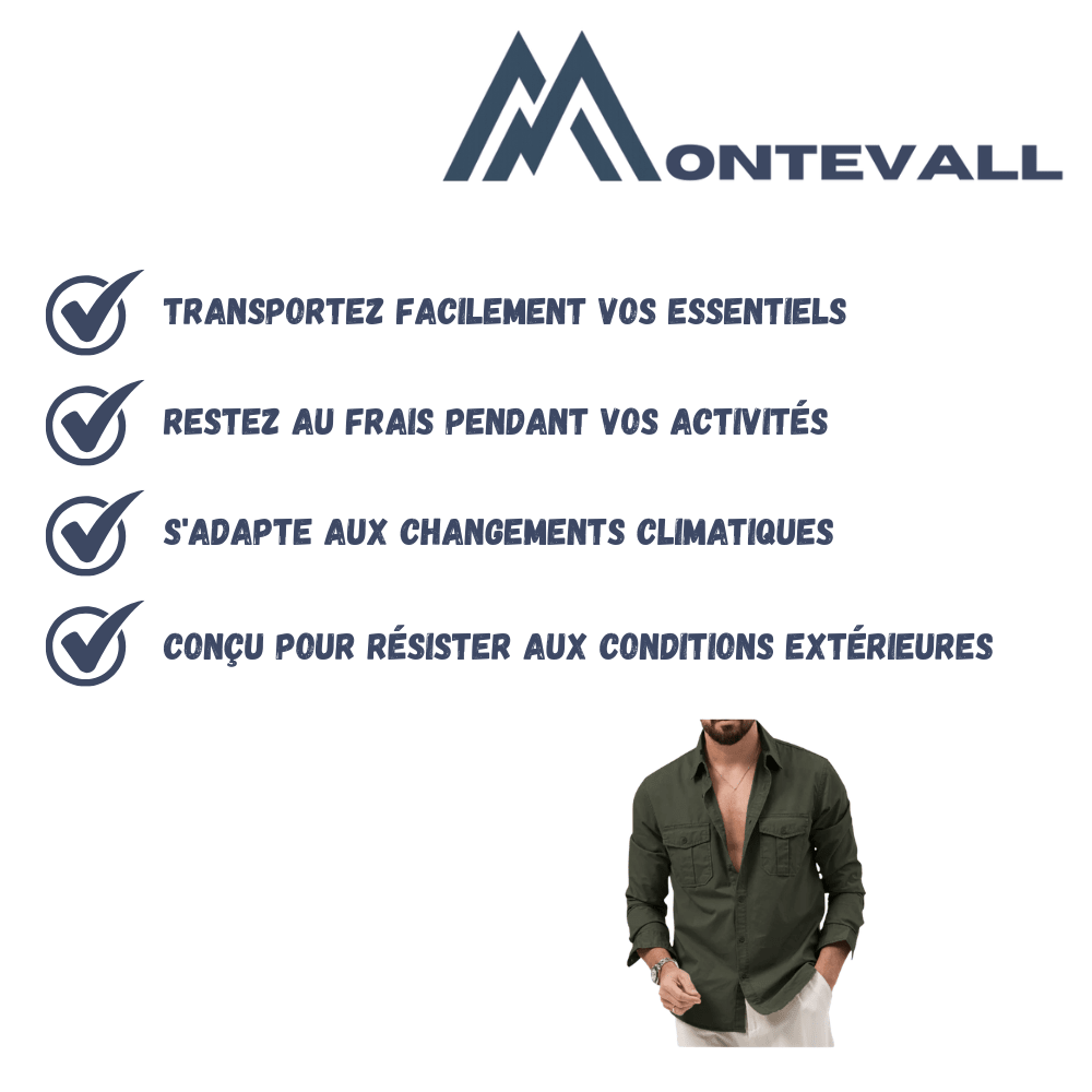 Chemise de randonnée respirante à manches amovibles | Montevall - Montevall