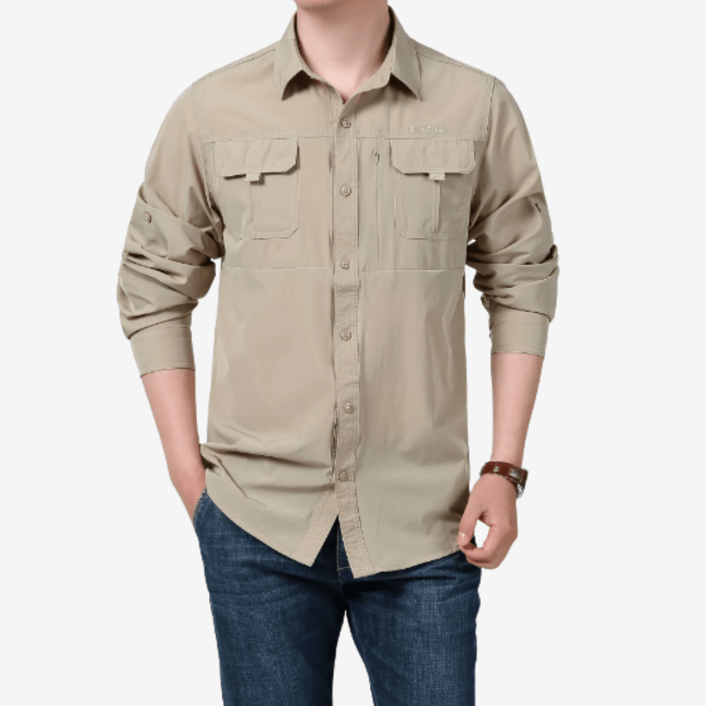 Chemise de randonnée respirante à manches longues pour homme - Montelac