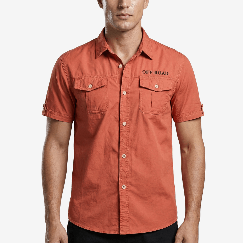 Chemise en coton respirante à poches pour homme | Montevall - Montevall