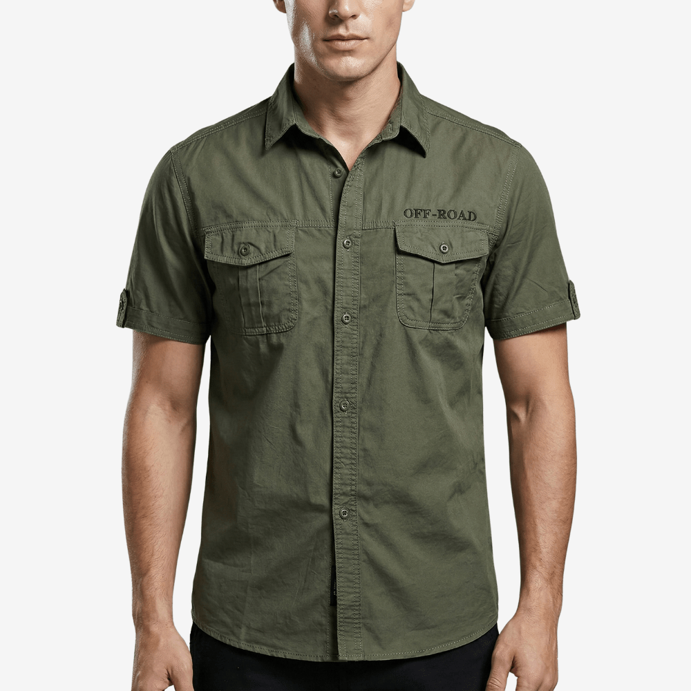 Chemise en coton respirante à poches pour homme | Montevall - Montevall