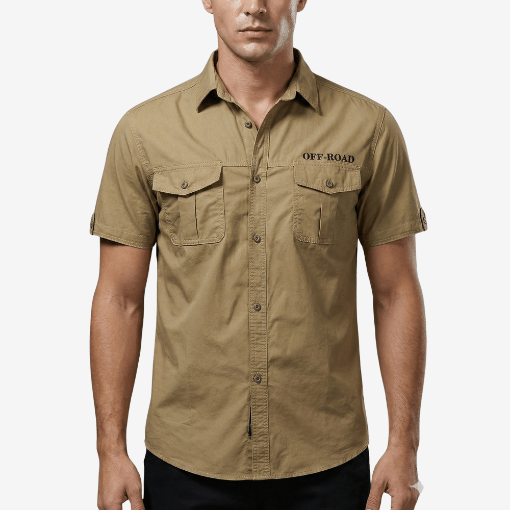 Chemise en coton respirante à poches pour homme | Montevall - Montevall