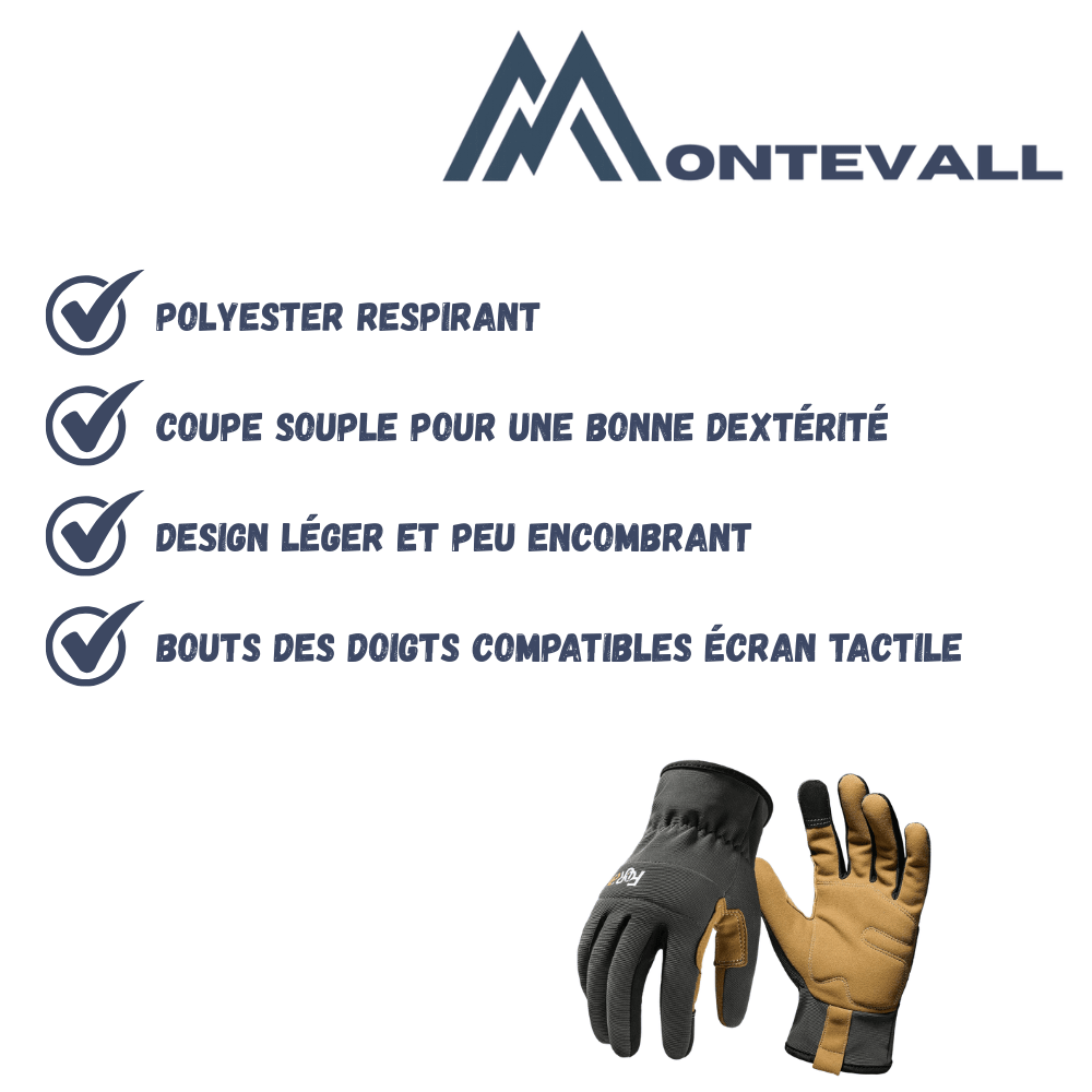 Gants de travail légers et respirants | Montevall - Montevall