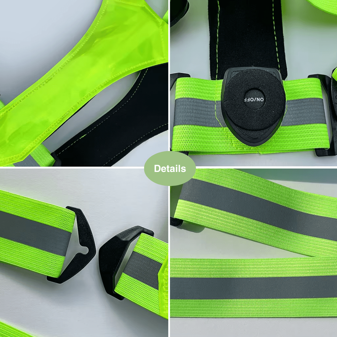 Gilet de sécurité LED réfléchissant léger et réglable | Montevall - Montevall