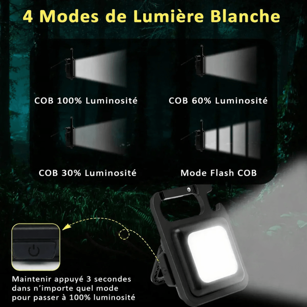 Lampe de travail compacte rechargeable par USB étanche | Montevall - Montevall