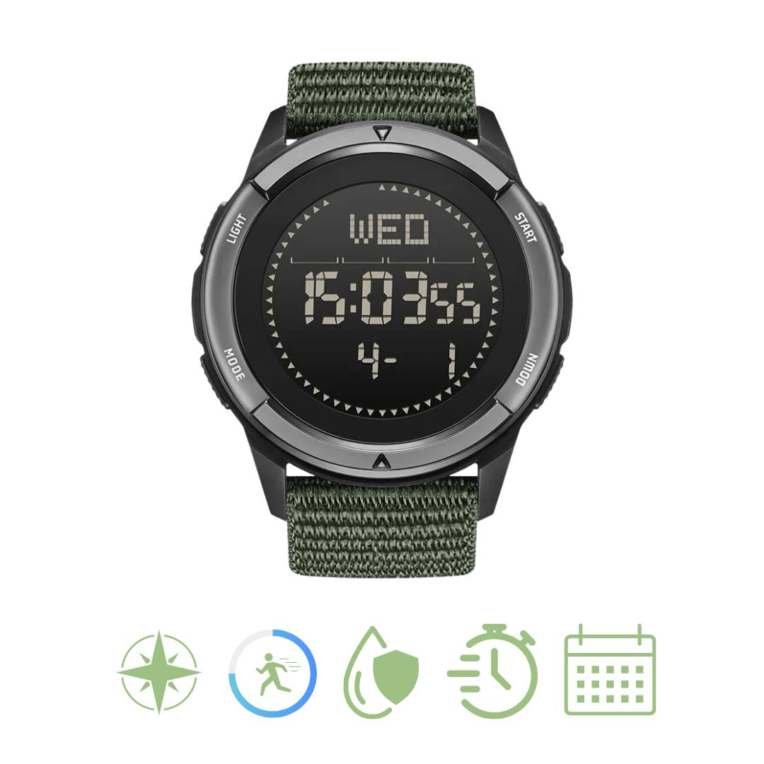 Montre outdoor légère en fibre de carbone - Étanche 50 m - Montevall