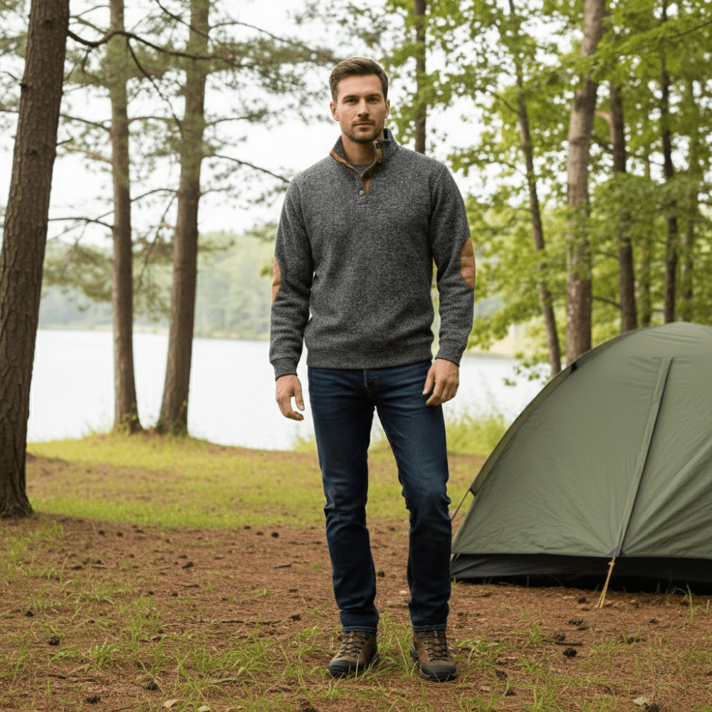 Pull d’extérieur tricoté avec col montant | Montevall - Montevall