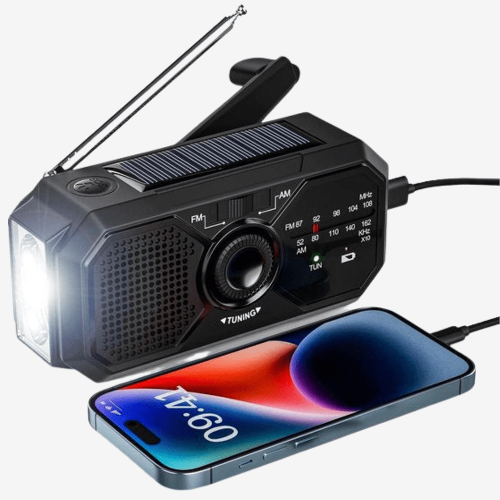 Radio d’urgence portable à énergie solaire | Montevall - Montevall