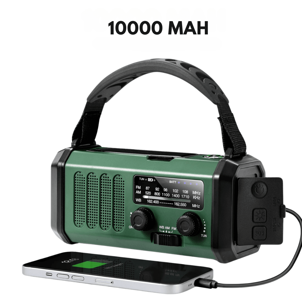 Radio d’urgence solaire et rechargeable USB | Montevall - Montevall