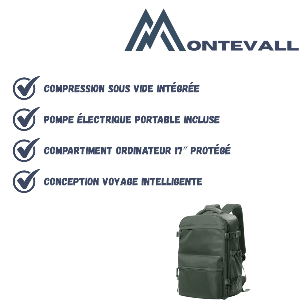 Sac à dos de voyage résistant et compressible | Montevall - Montevall