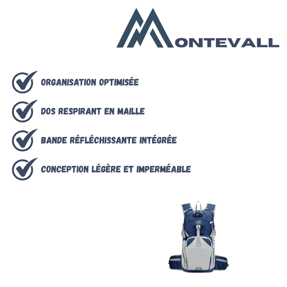 Sac à dos imperméable léger pour activités outdoor et cyclisme | Montevall - Montevall
