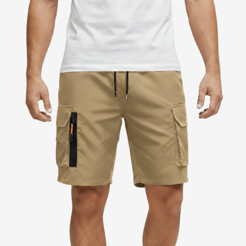 Short cargo léger à poches zippées pour homme | Montevall - Montevall