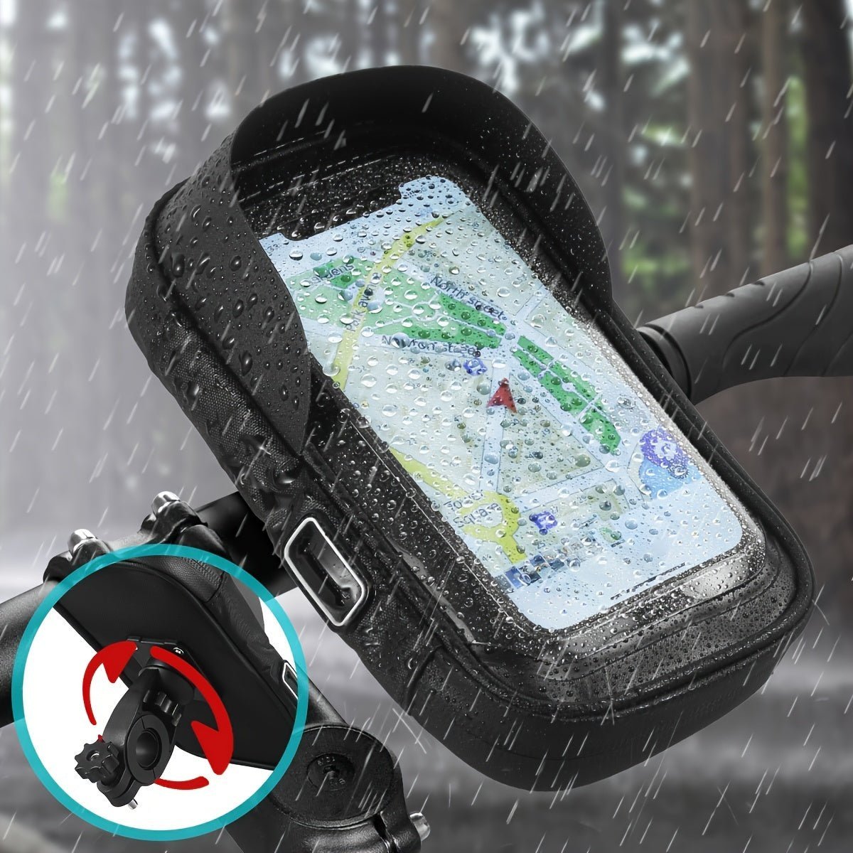 Support de téléphone étanche rotatif vélo et moto | Montevall - Montevall