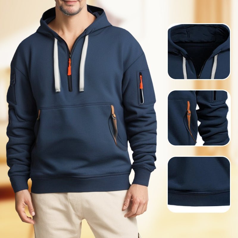 Sweat à capuche léger demi - zip respirant | Montelac - Montelac