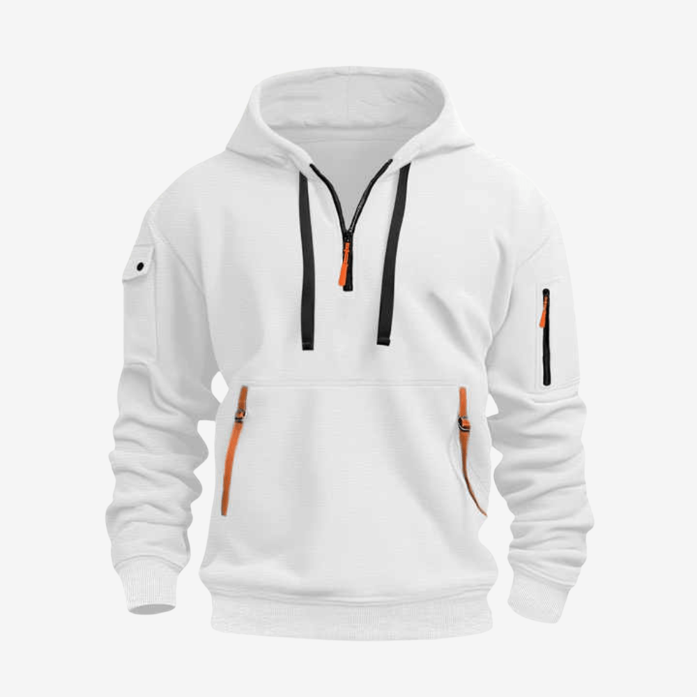 Sweat à capuche léger demi - zip respirant | Montelac - Montelac