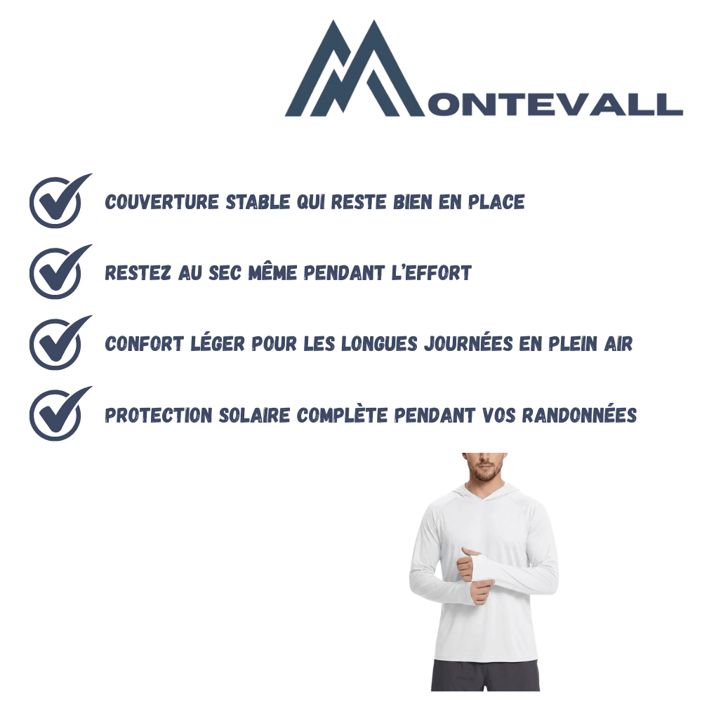 T-shirt de randonnée homme respirant et anti - UV UPF 50+ | Montevall - Montevall
