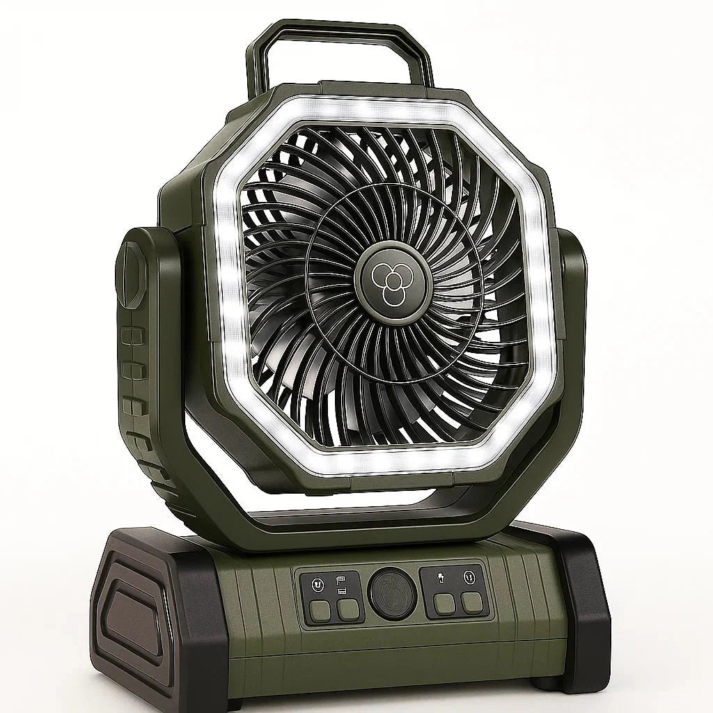 Ventilateur de camping rechargeable LED 3-en-1 | Montevall - Montevall