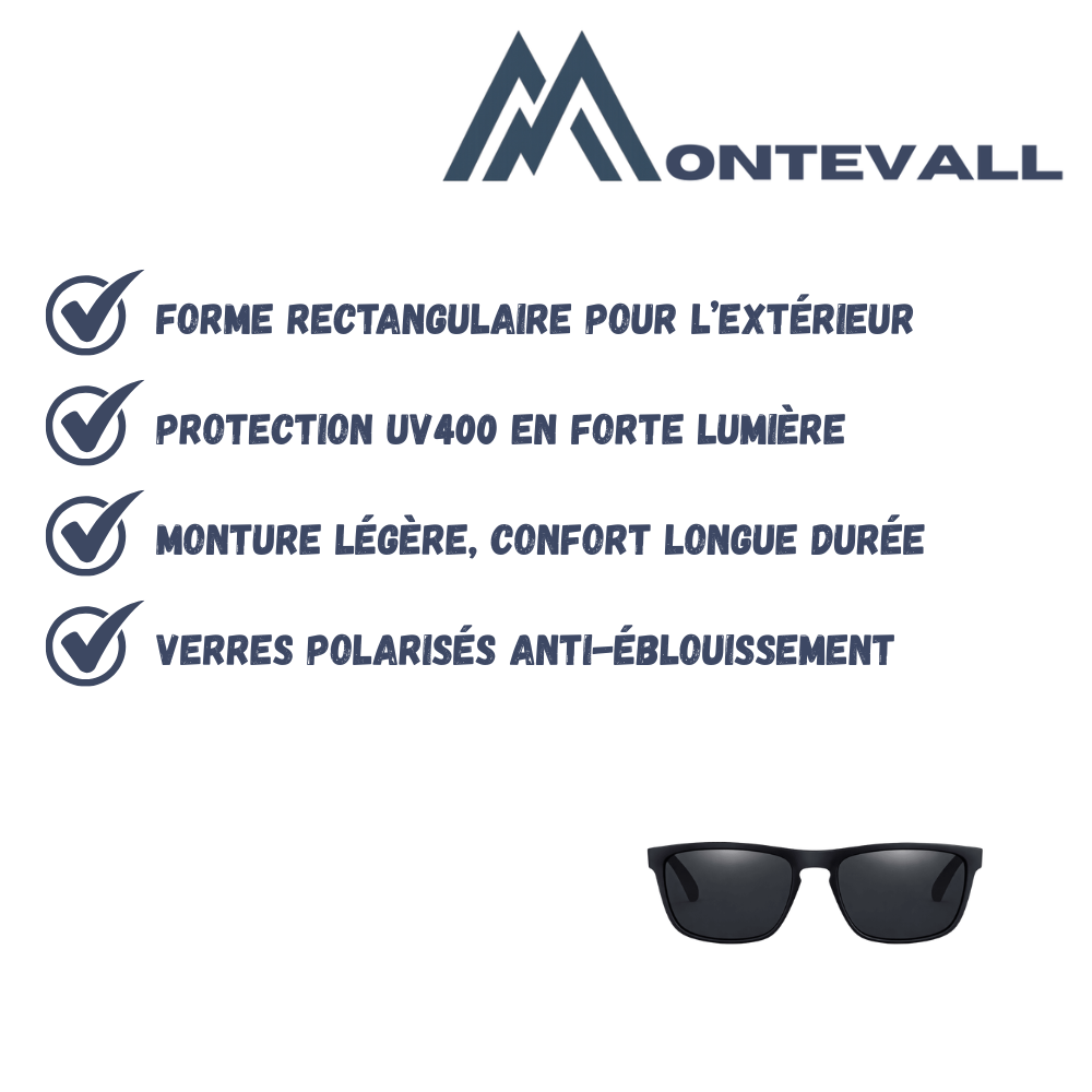 Lunettes de soleil polarisées rectangulaires | Montevall