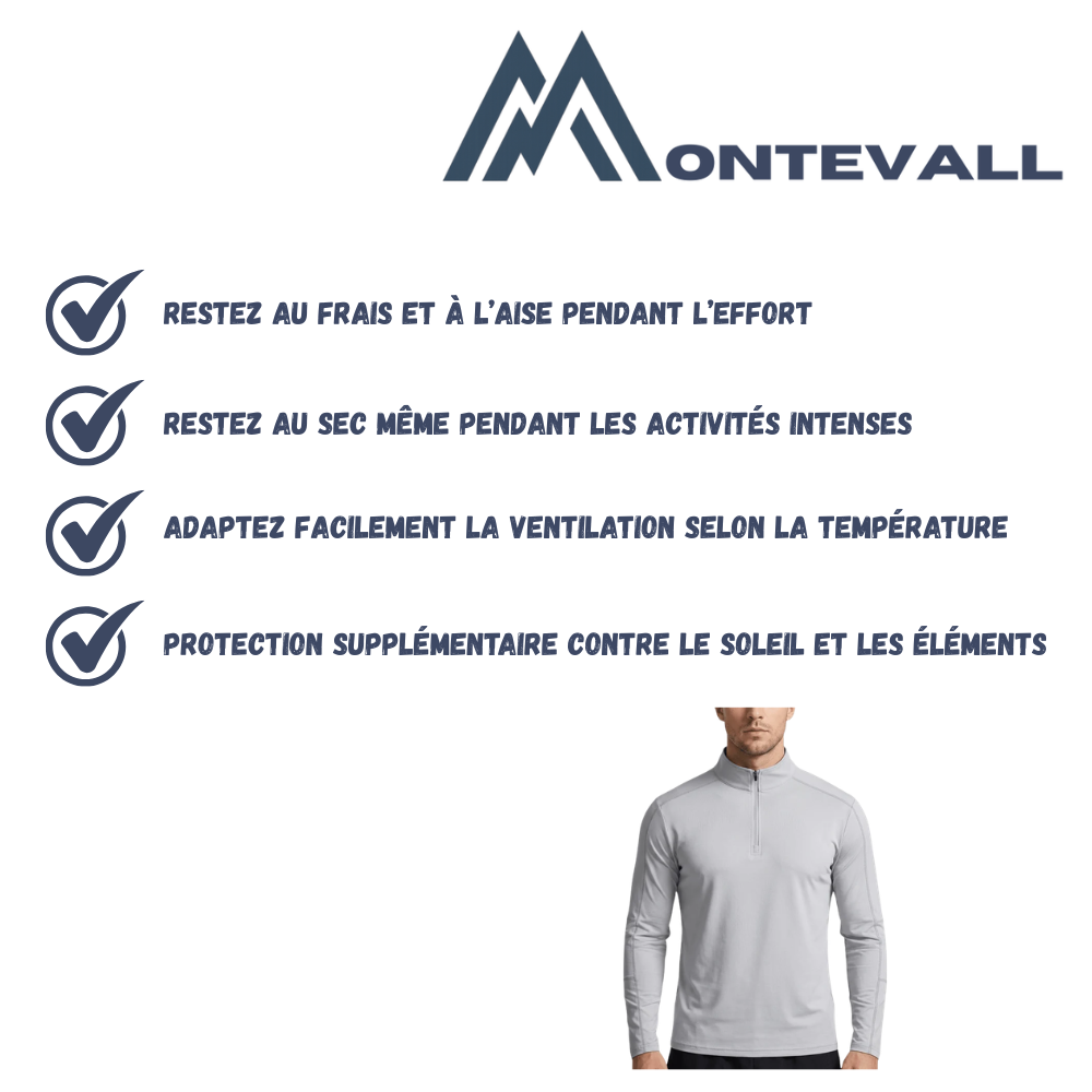 Chemise de randonnée légère à manches longues respirante | Montevall