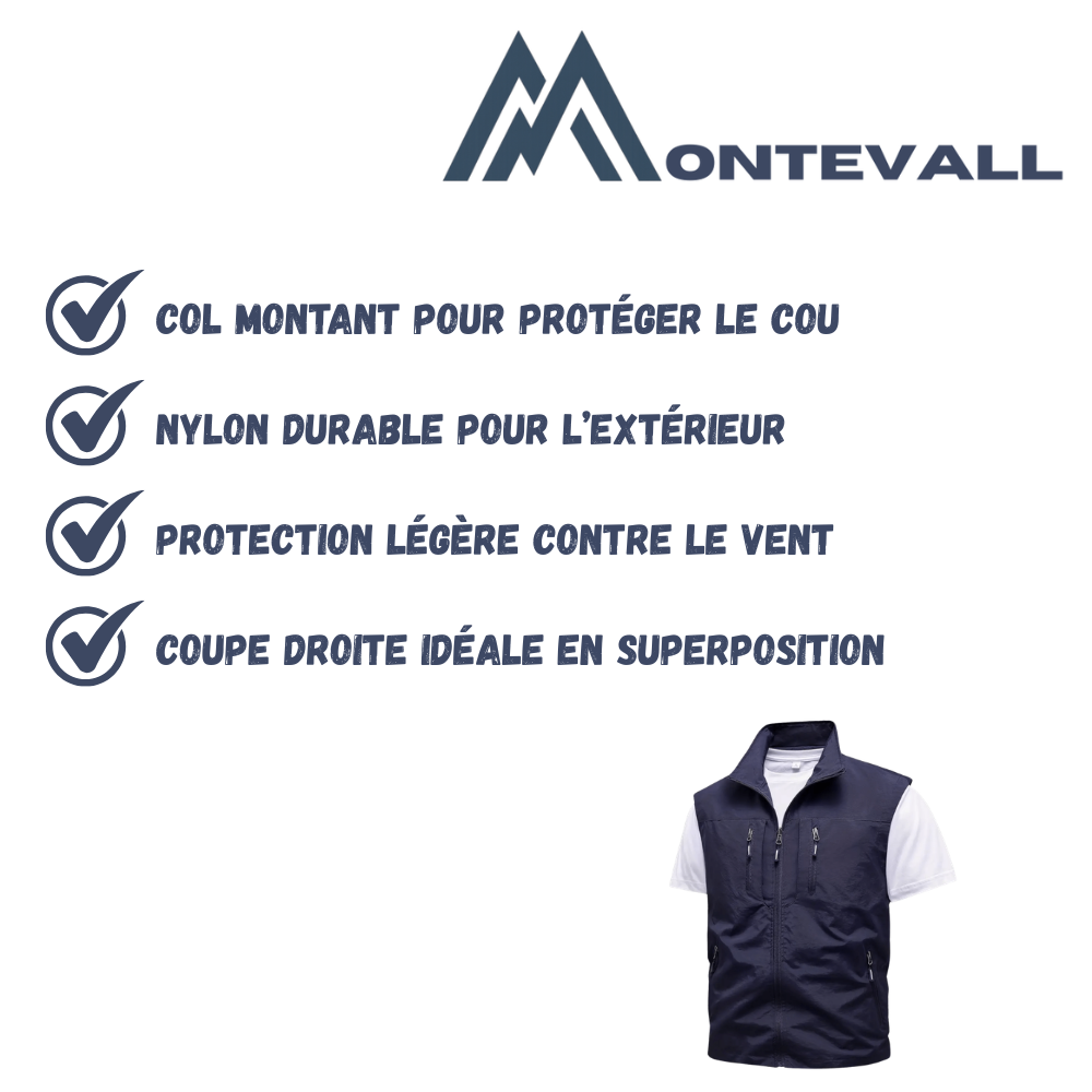 Gilet de randonnée léger et résistant pour homme | Montevall