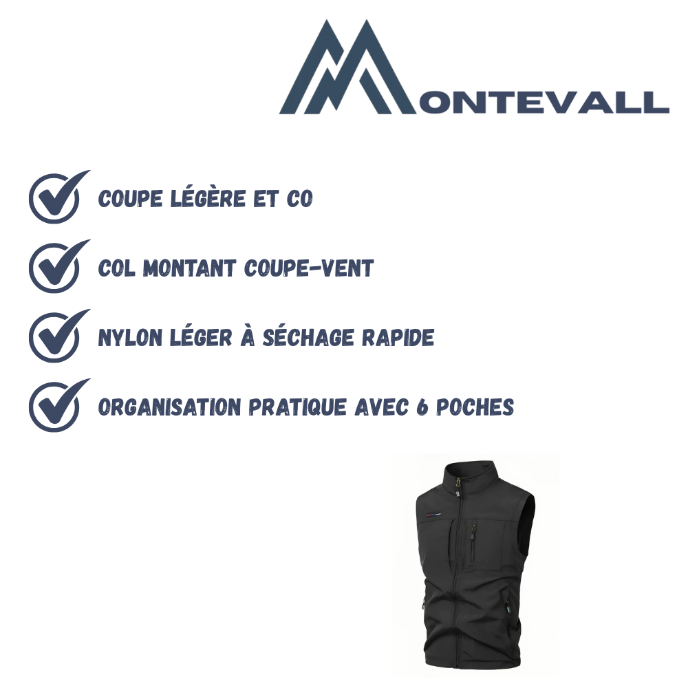 Gilet léger multipoches pour homme | Montevall