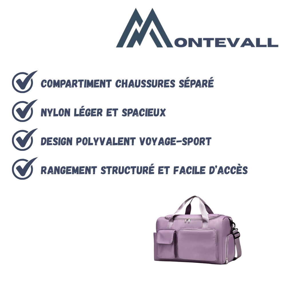 Sac de voyage grande capacité avec compartiment chaussures | Montevall