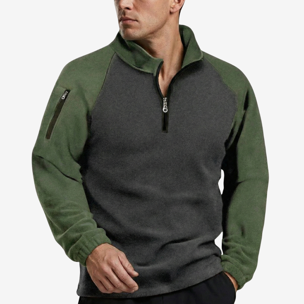 Pull polaire léger homme avec fermeture pull-on pour usage extérieur | Montevall