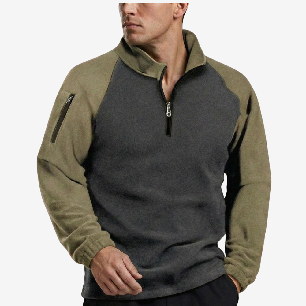 Pull polaire léger homme avec fermeture pull-on pour usage extérieur | Montevall