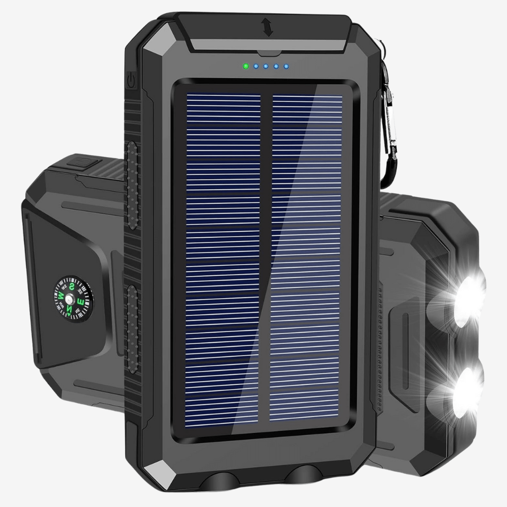 Batterie externe solaire étanche et antichoc 10 000 mAh | Montelac - Montelac