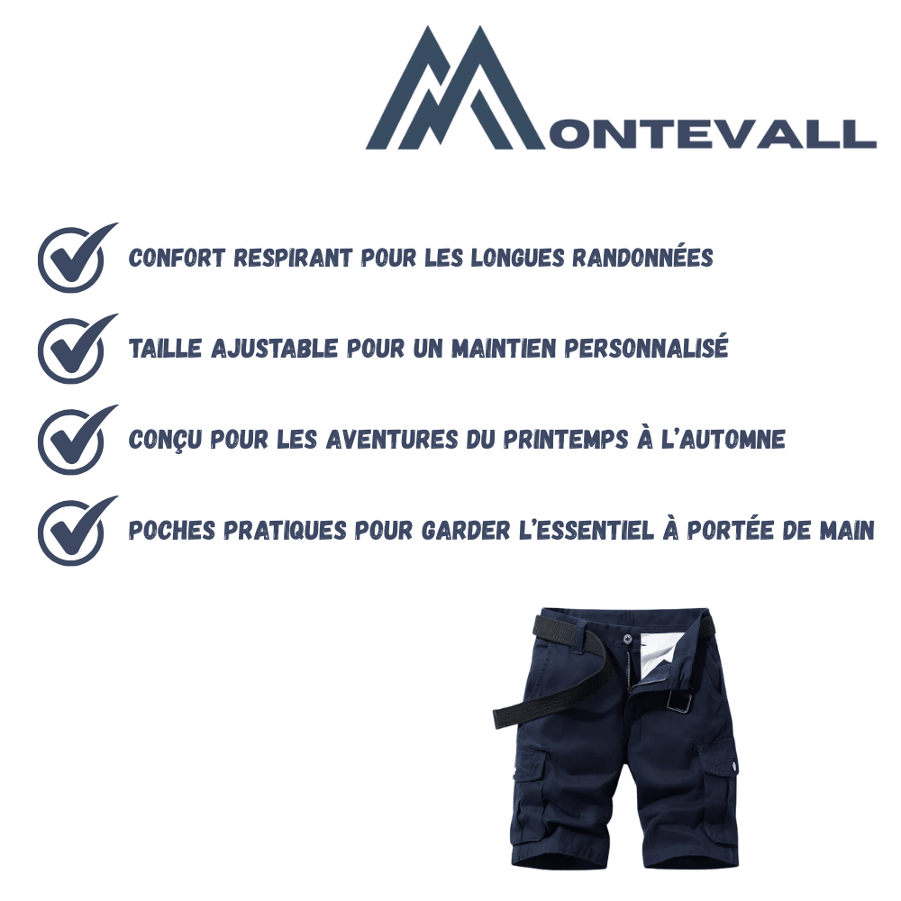Bermuda de randonnée pour homme léger et robuste | Montevall - Montevall