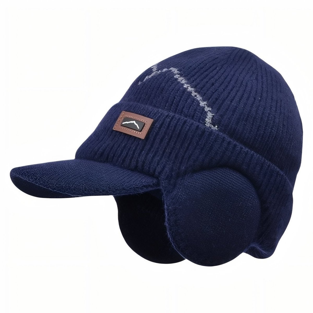 Bonnet d’hiver tricoté avec cache-oreilles et visière | Montevall - Montevall