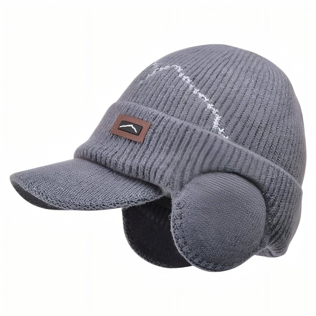 Bonnet d’hiver tricoté avec cache-oreilles et visière | Montevall - Montevall