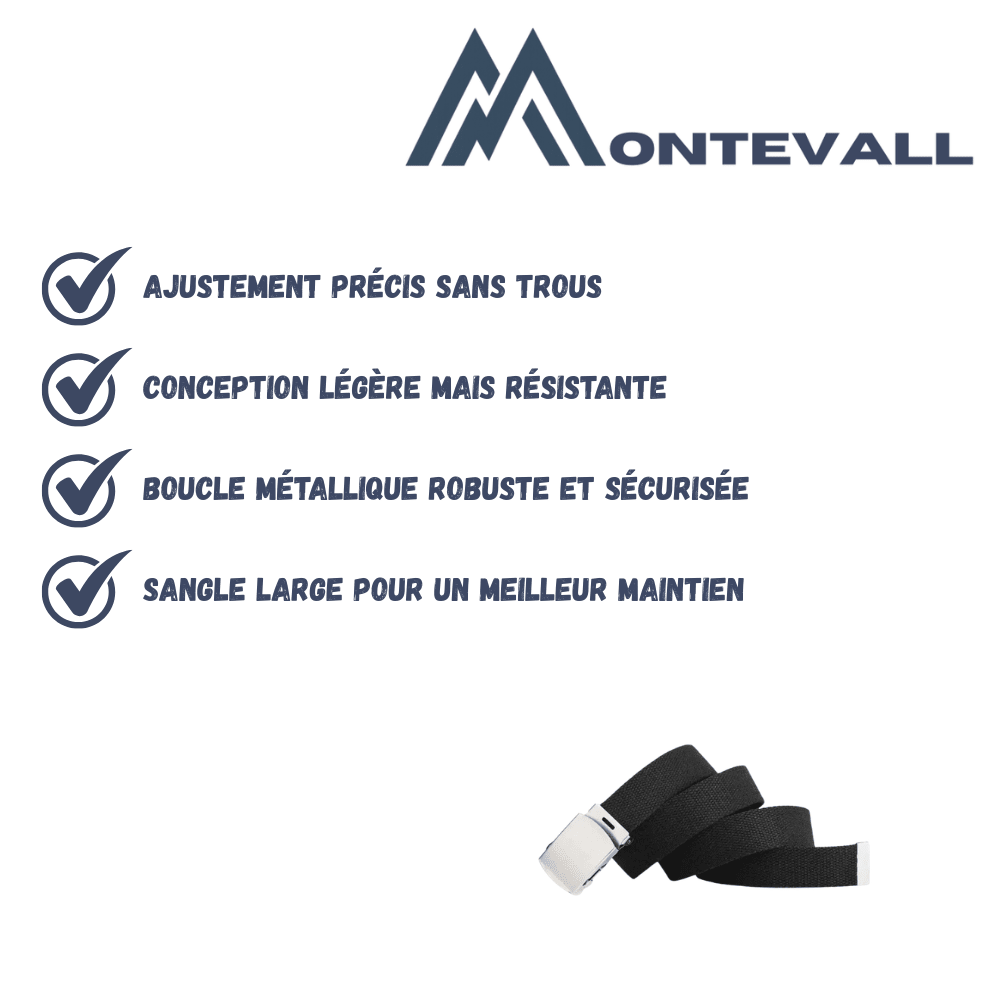 Ceinture tactique réglable avec boucle en acier | Montevall - Montevall