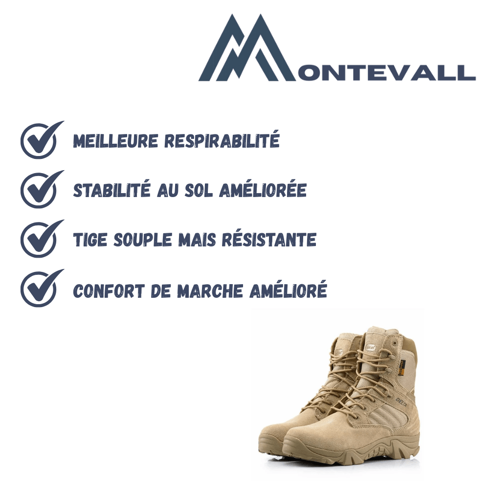 Chaussures tactiques légères antidérapantes et imperméables | Montevall - Montevall