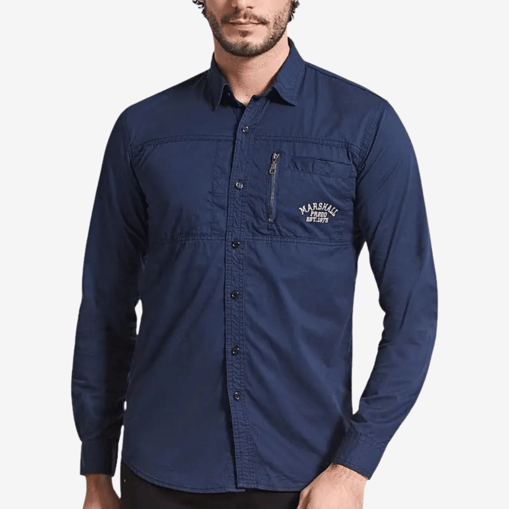 Chemise en coton respirant coupe ajustée | Montelac - Montelac