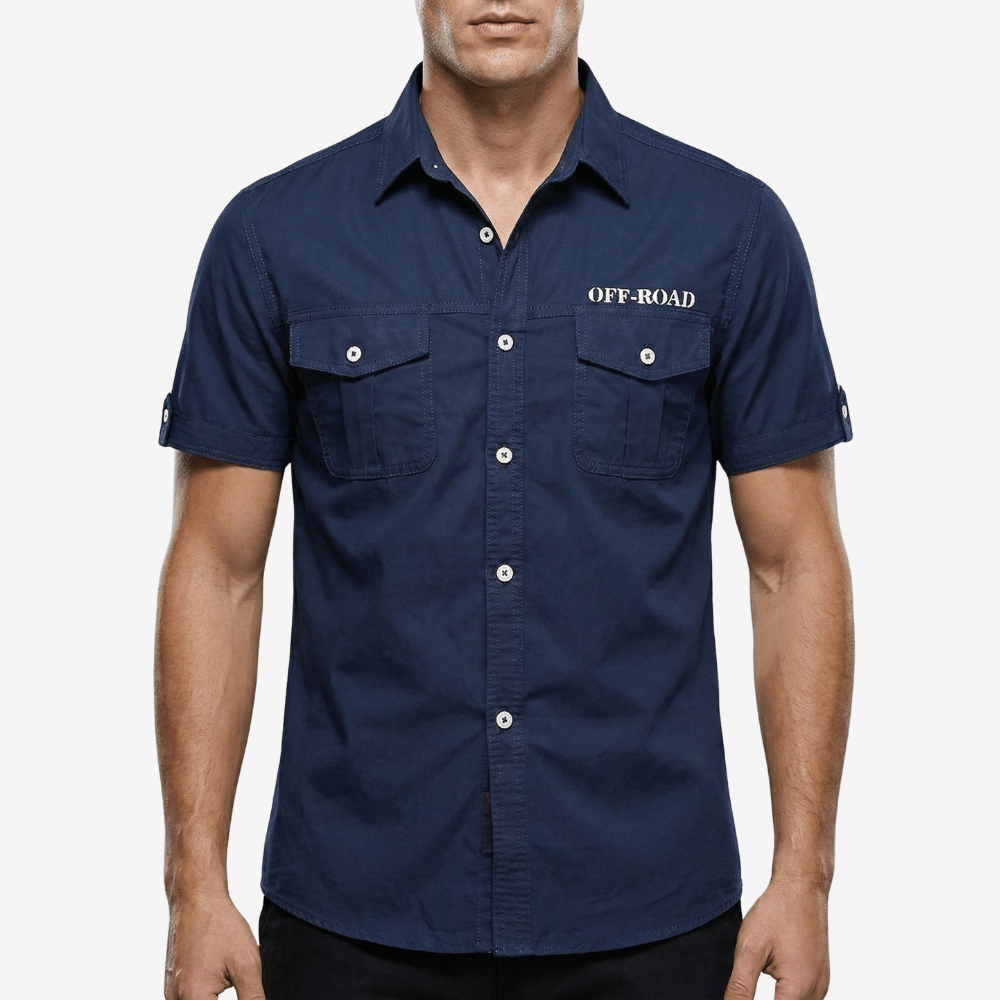 Chemise en coton respirante à poches pour homme | Montevall - Montevall