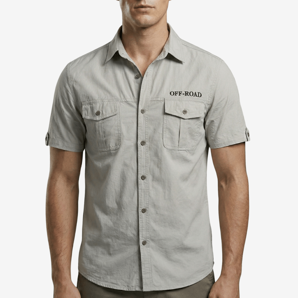 Chemise en coton respirante à poches pour homme | Montevall - Montevall