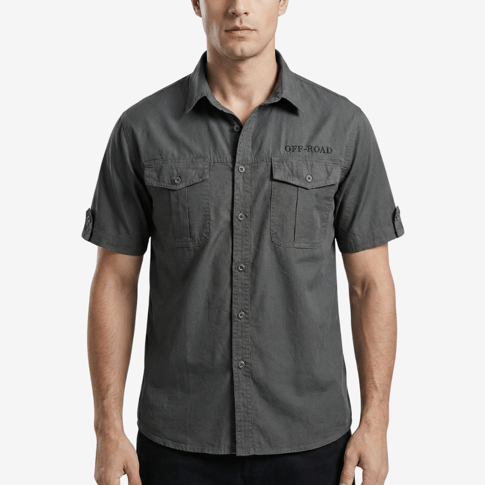 Chemise en coton respirante à poches pour homme | Montevall - Montevall