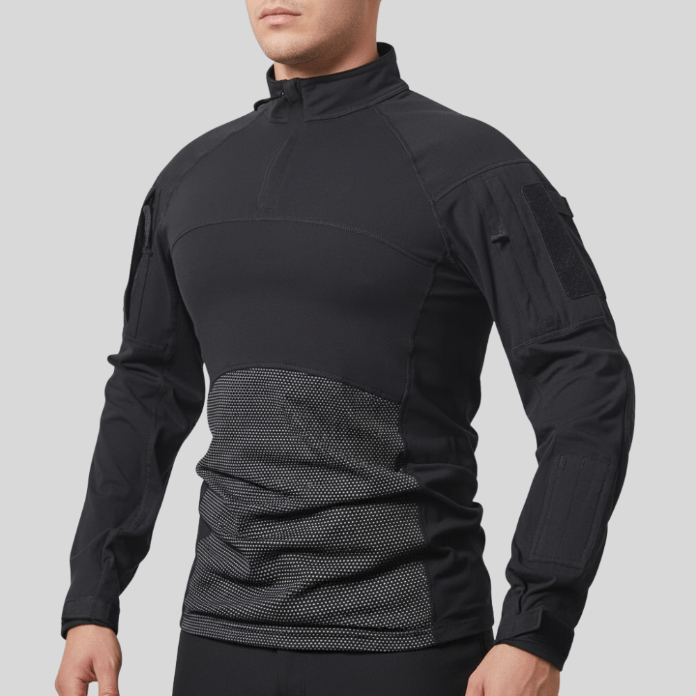 Chemise tactique respirante à manches longues et zippée | Montevall - Montevall