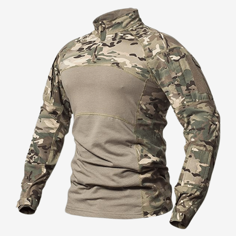 Chemise tactique respirante à manches longues et zippée | Montevall - Montevall