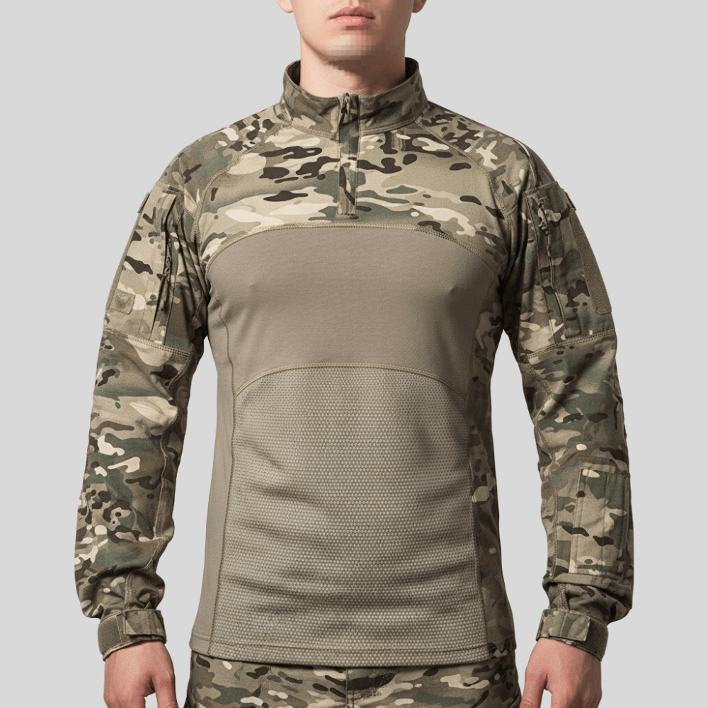 Chemise tactique respirante à manches longues et zippée | Montevall - Montevall