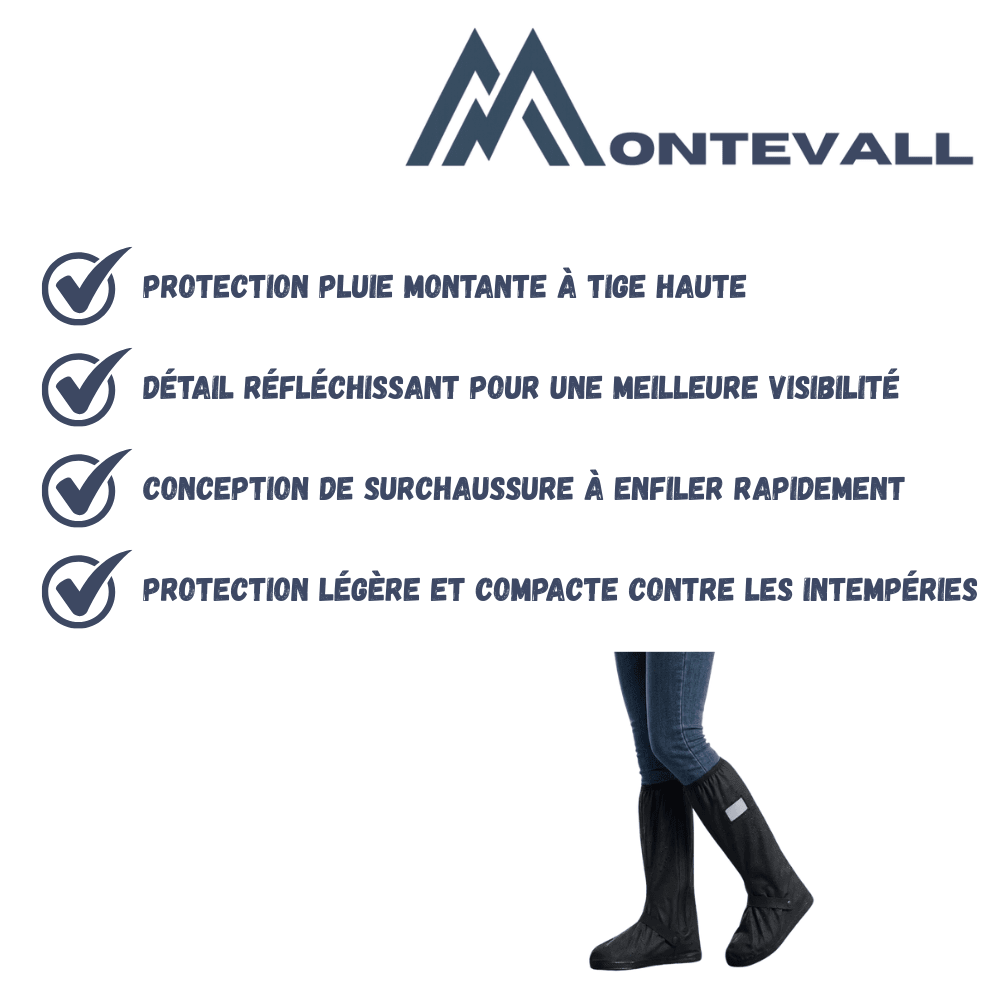 Couvre - chaussures imperméables réfléchissants montants | Montevall - Montevall